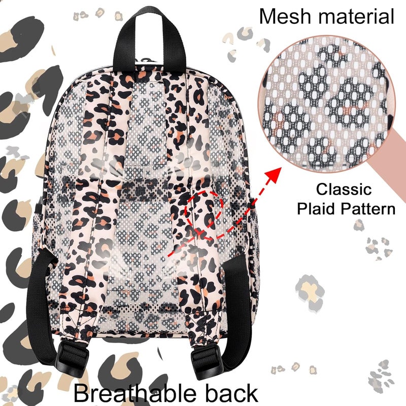 BTOOP Clear Mini Backpack for Stadium Events 12x12x6 Small Transparent Backpacks Plastic See Through Clear Bag for Concerts Work Festival Security Travel - Image 3